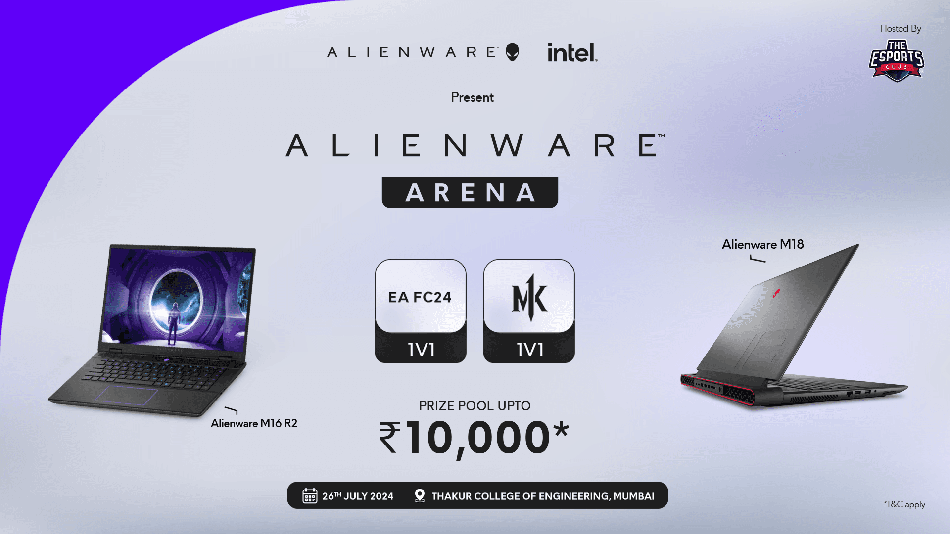 Alienware Arena - Thakur College of Engineering, Mumbai banner