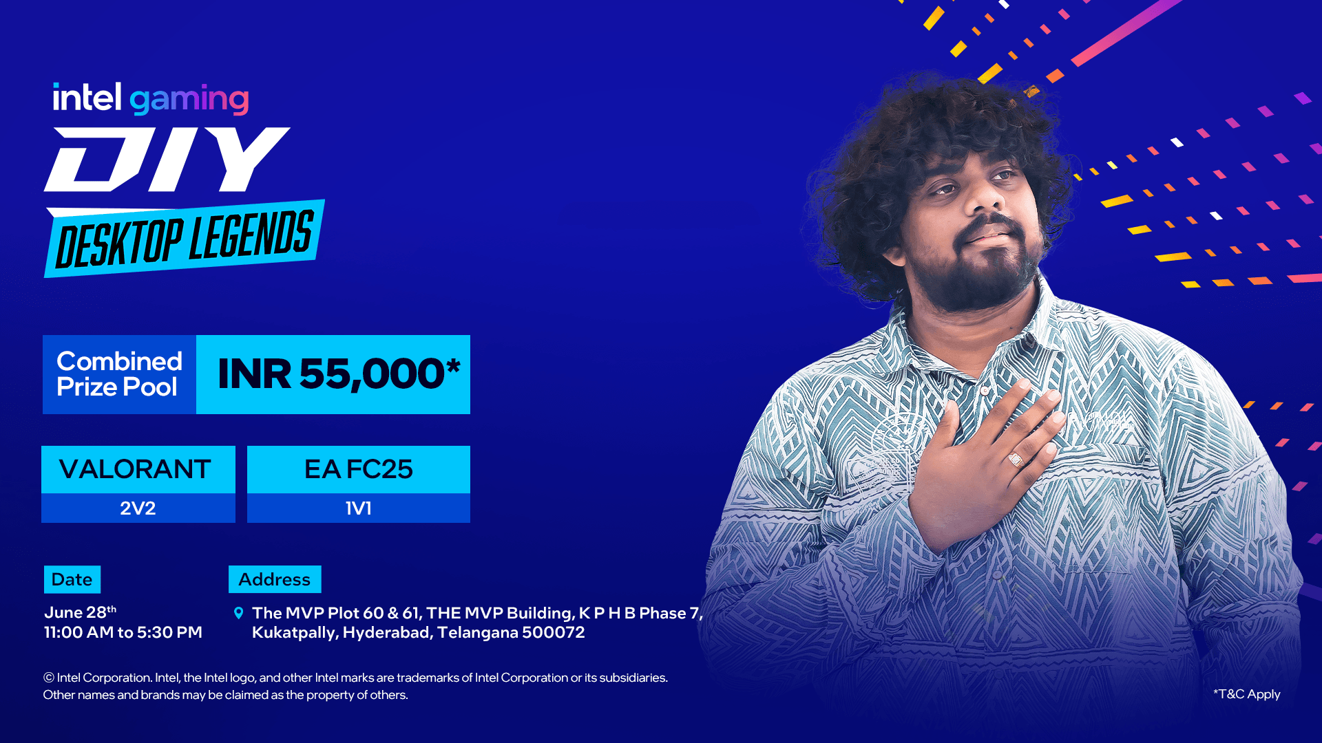 Intel Gaming DIY Desktop Legends - the MVP, Hyderabad banner