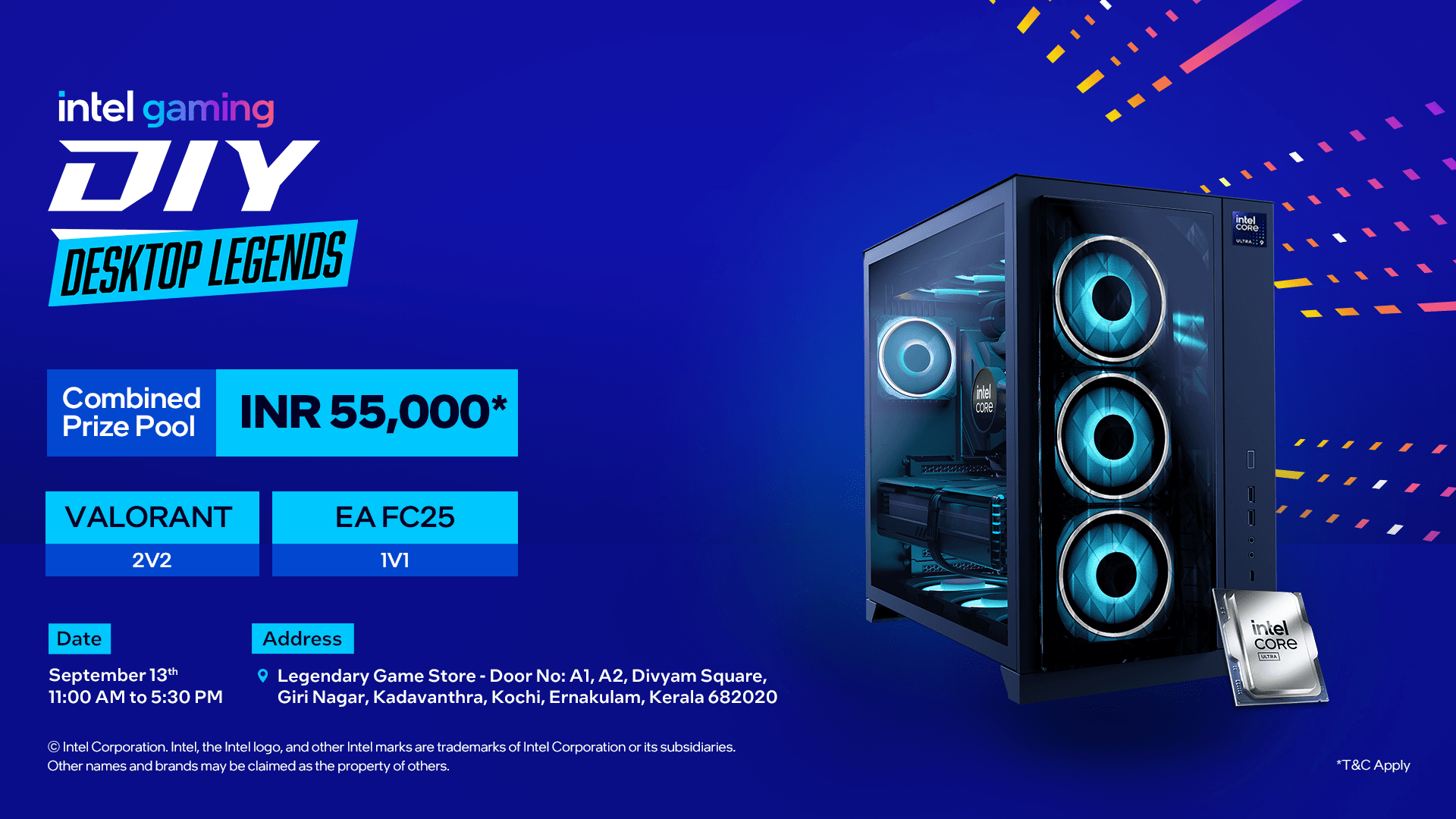 Intel Gaming DIY Desktop Legends - Legendary Game Store, Kerala banner