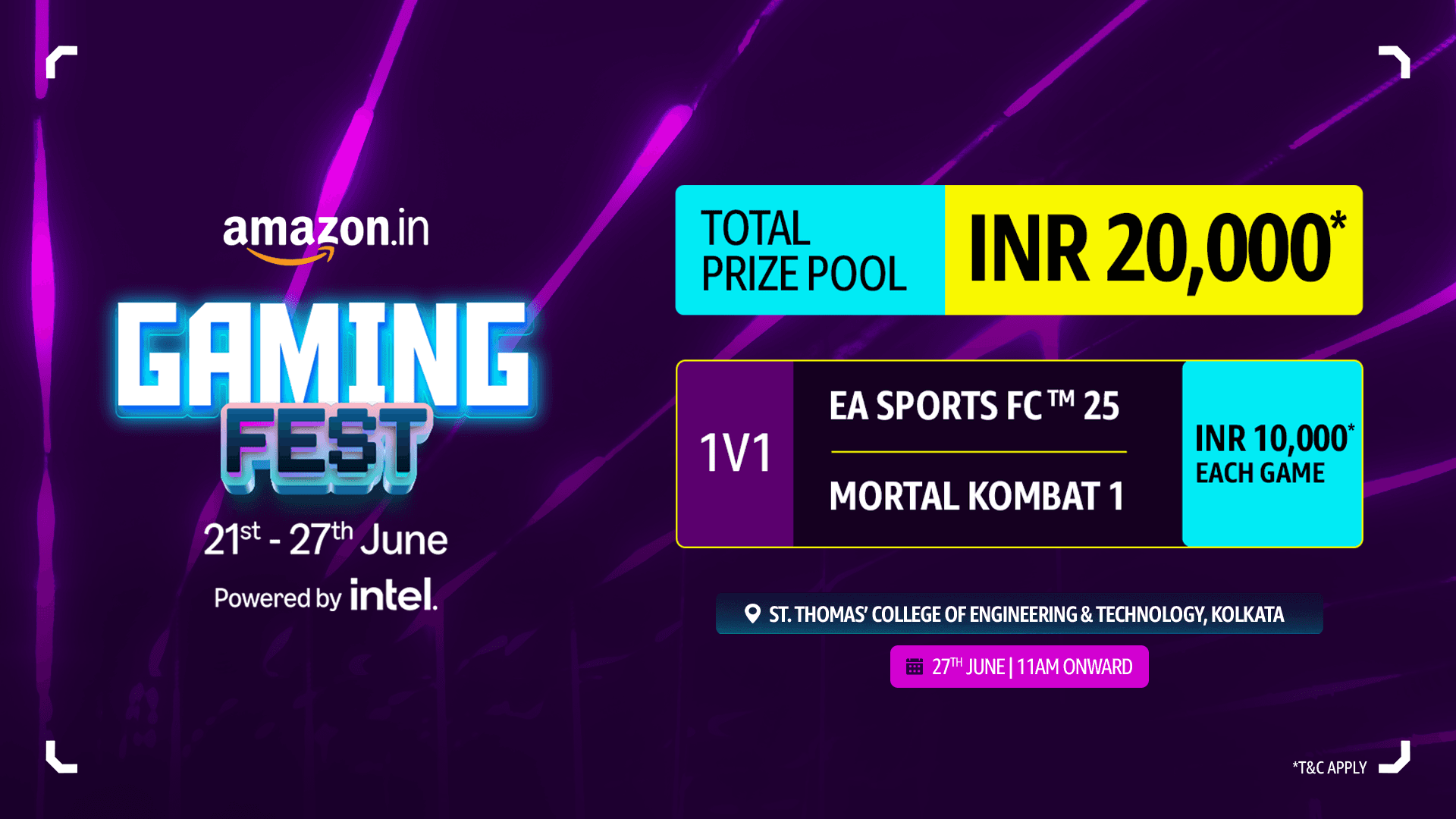 Amazon Gaming Fest - St. Thomas’ College of Engineering & Technology - Kolkata banner