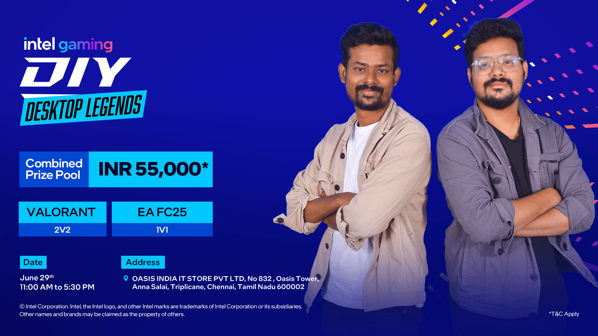 Oasis India IT Store, Chennai - Intel Gaming DIY Desktop Legends  banner