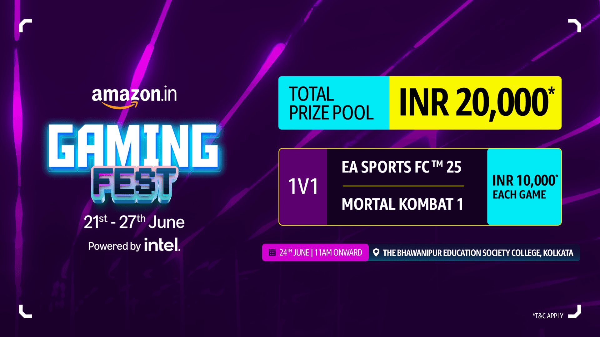 Amazon Gaming Fest -The Bhawanipur Education Society College - Kolkata banner