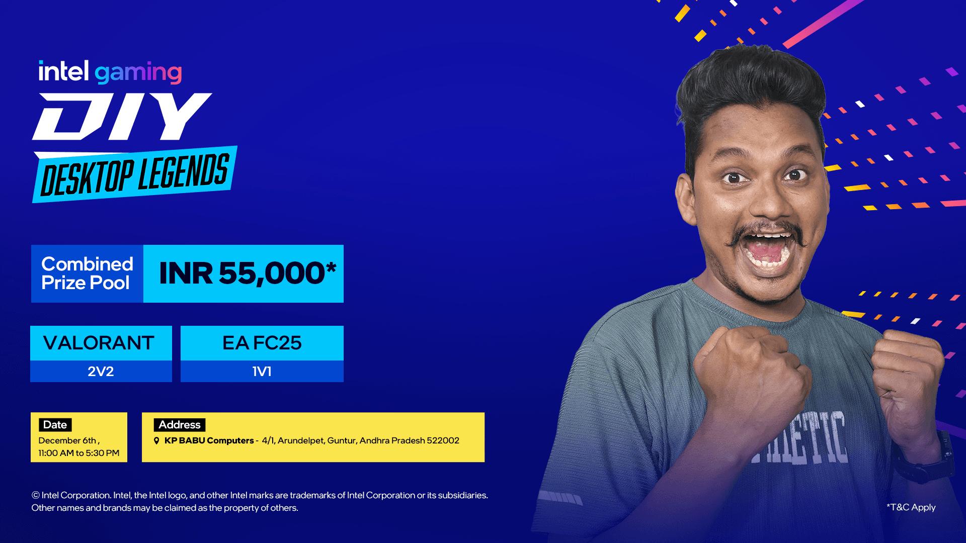 Intel Gaming DIY Desktop Legends - KP BABU Computers, Guntur banner