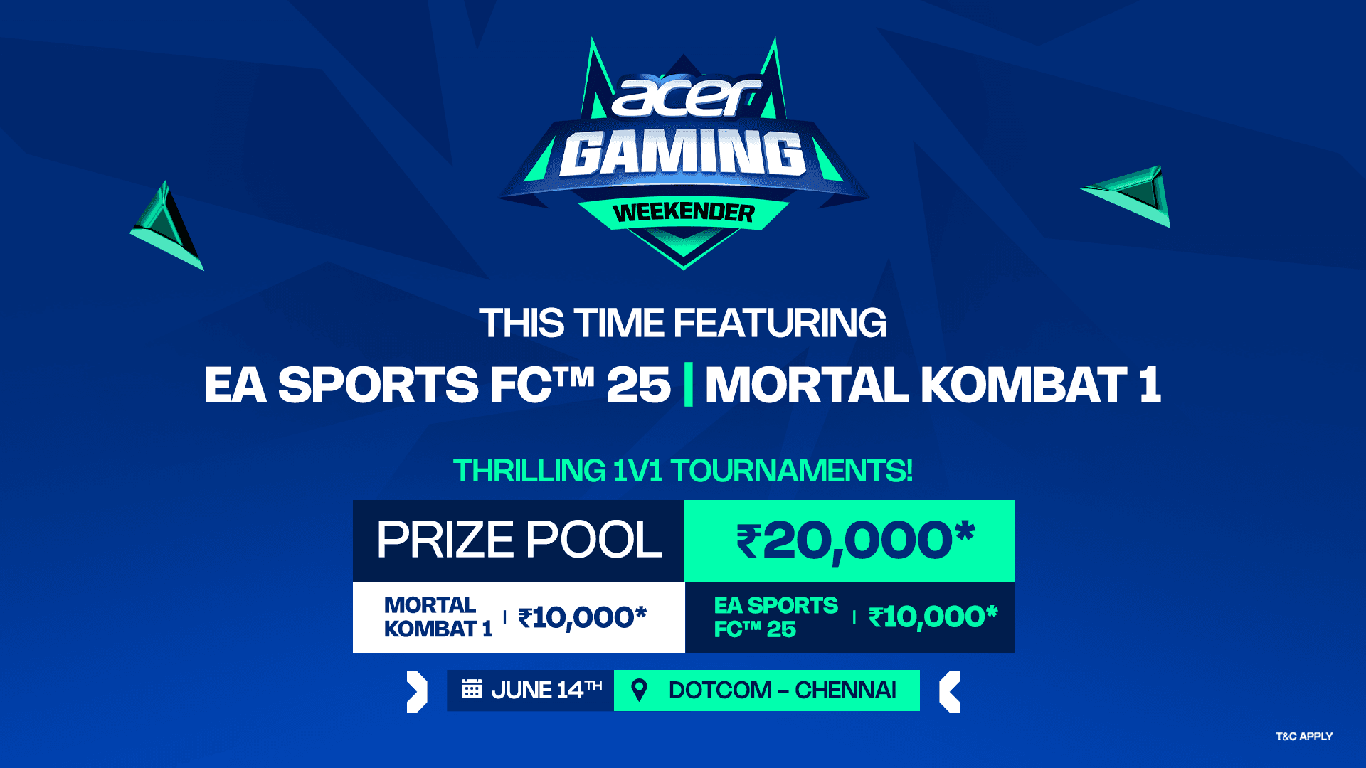 Acer Gaming Weekender - Dot Com Chennai banner