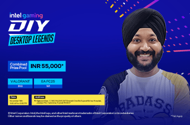 Intel Gaming DIY Desktop Legends - Gamerz Clan, Baroda's banner