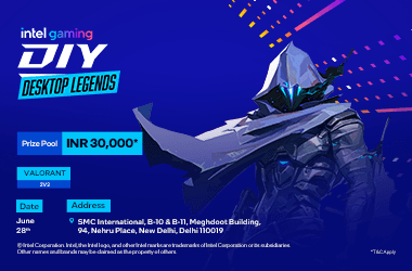 Intel Gaming DIY Desktop Legends - SMC International, Delhi - Valorant's banner