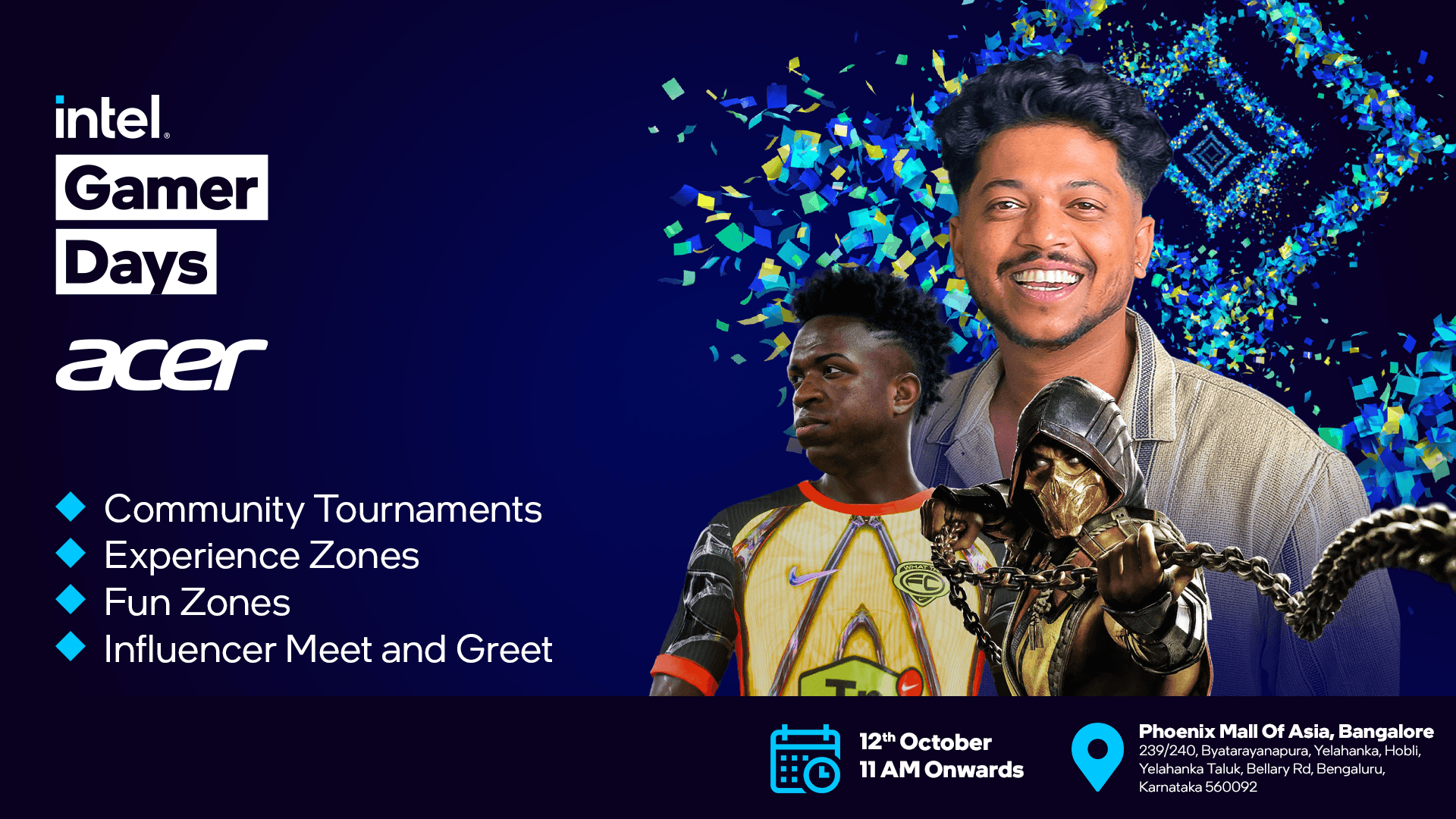 Intel Gamer Days x Acer, Phoenix Mall Of Asia, Bangalore banner