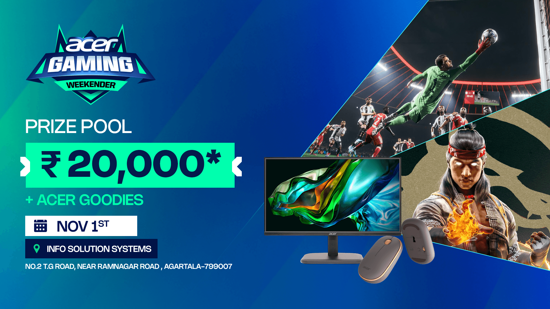 Acer Gaming Weekender - Info Solution Systems - Tripura's banner