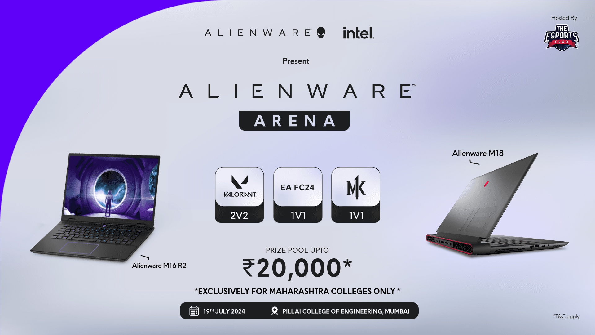 Alienware Arena - Pillai College of Engineering, Mumbai banner